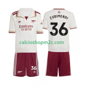 Arsenal Martin Zubimendi 36 Bambino Maglia Terza 2025/2026 Manica Corta